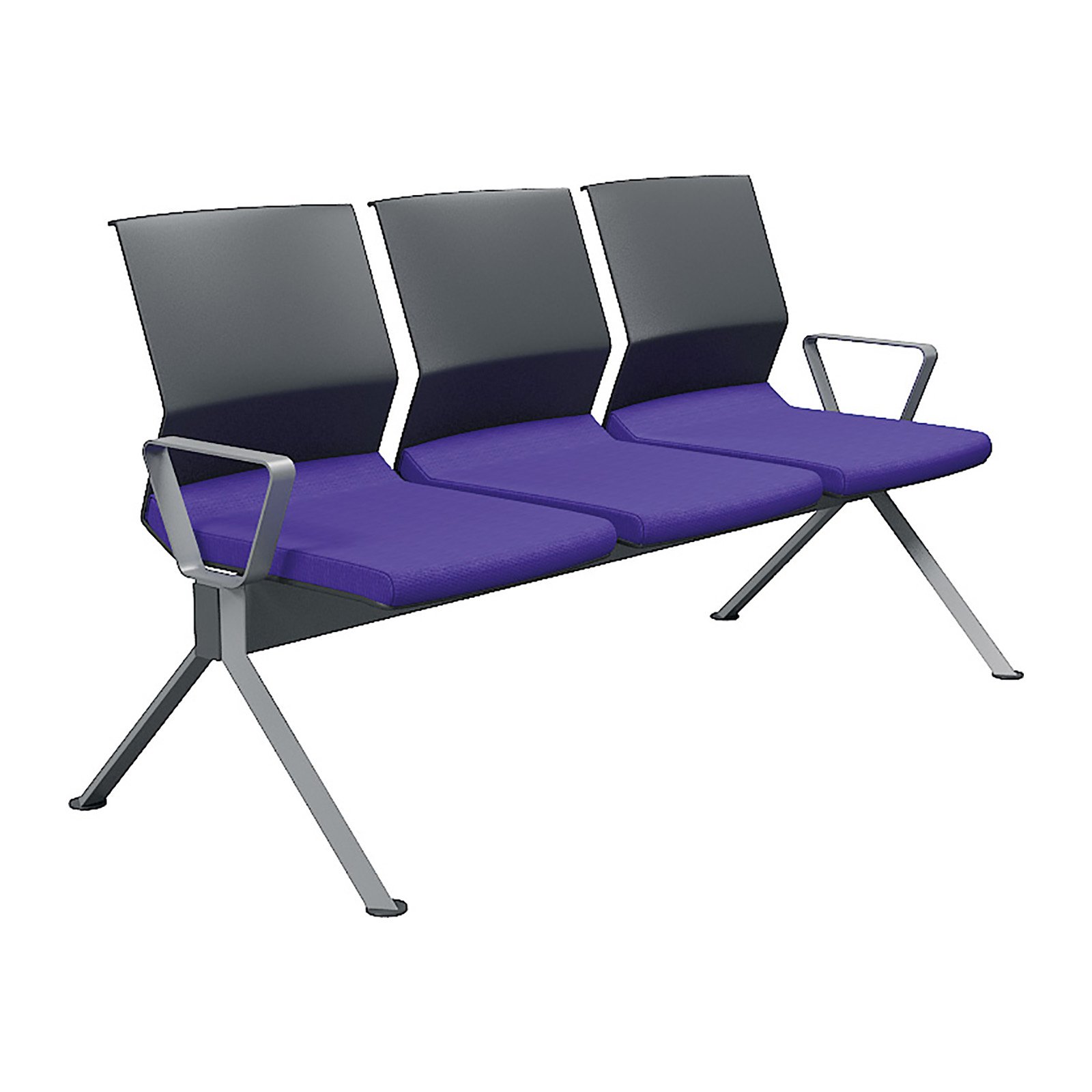 Link Plastik Gövdeli Boyalı Metal Kollu Bekleme Koltukları