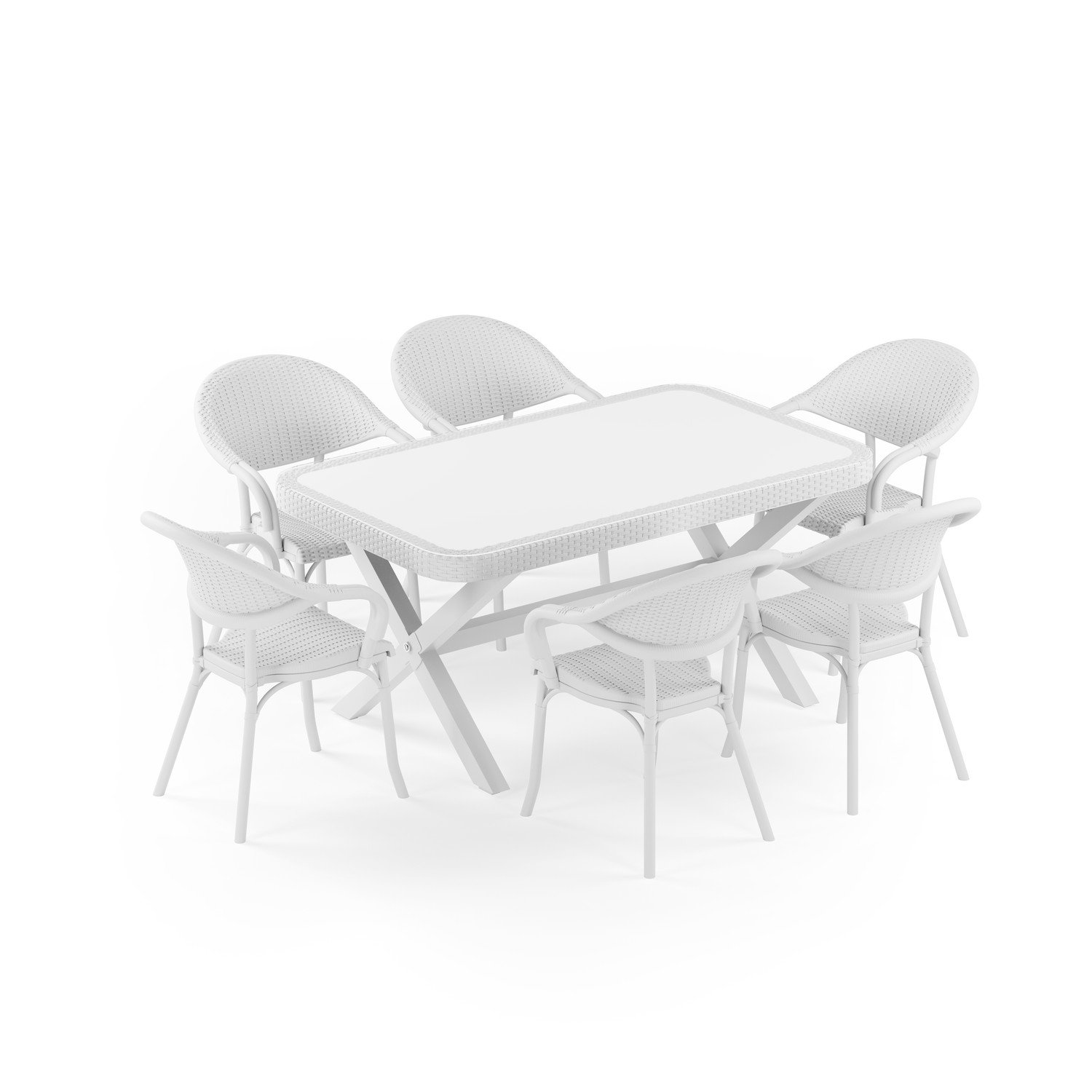 Osaka-X 90x150 Flash-R 6 Kişilik Masa Takımı