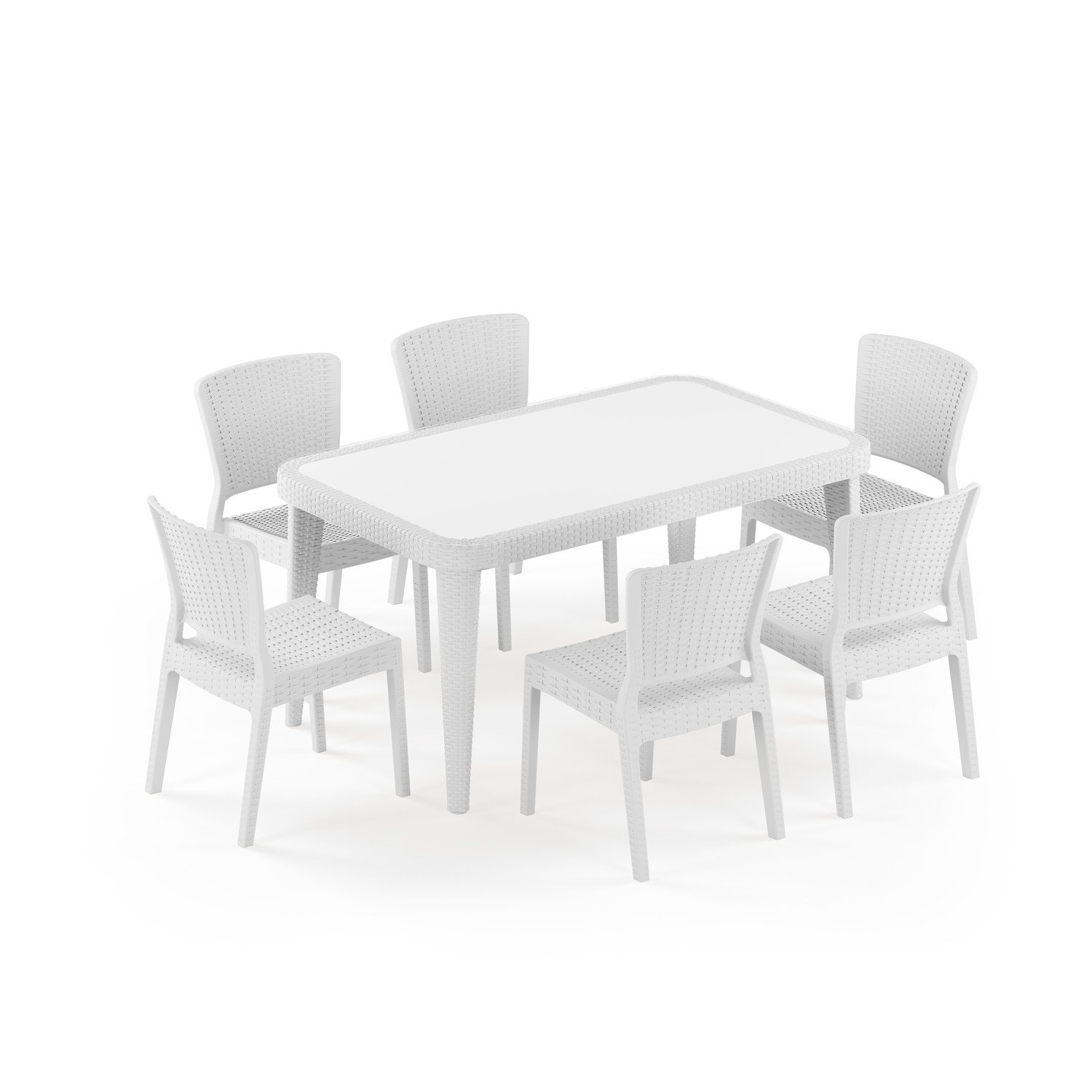 Osaka 90x150 Antares Sandalye 6 Kişilik Masa Takımı