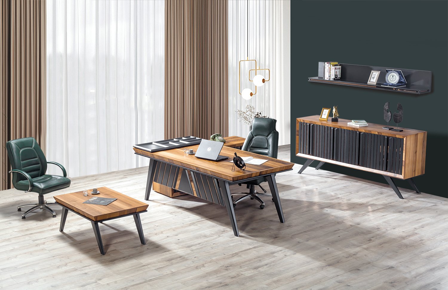 Tuşba Vip Makam Takımı - Ahşap Cilalı