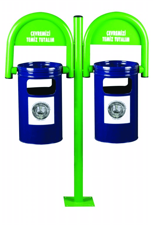 Lale Çift Kovalı Dış Mekan Çöp Kovası