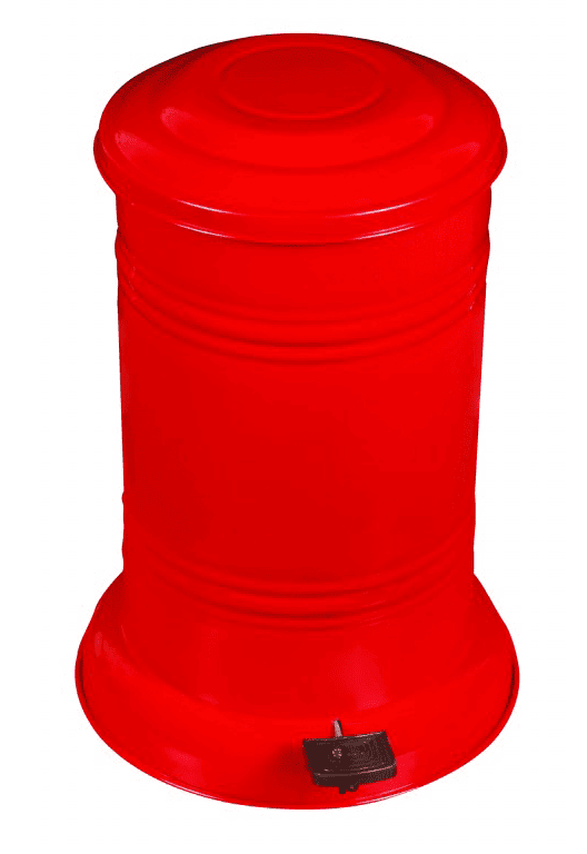 Pedallı Boyalı Galvaniz İç Kovalı Çöp Kutusu